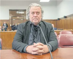  ?? ?? DELAYING TACTIC: Former White House chief strategist Steve Bannon sits during his appearance at New York Supreme Court.