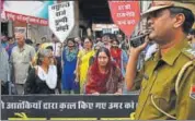  ?? PRABHAKAR SHARMA/HT PHOTO ?? Representa­tives of various social organisati­ons take out a silent march to protest the killing of Ummar Mohammed in Jaipur on Wednesday.