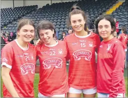  ?? ?? Bride Rovers’ players Ciara, Lily, Leah and Ava.