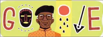  ??  ?? Google's Doodle honouring Achebe