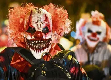  ??  ?? A Washington State University expert says several factors could play into the motives of ‘deviant’ clowns popping up across the US. Among them are distress and anxiety, social contagion, and a desire to be noticed. — Photos: AFP