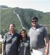  ?? – Supplied photo ?? Indranil Chowdhuri at Kangerluss­uaq in Greenland and at the Great Wall of China.