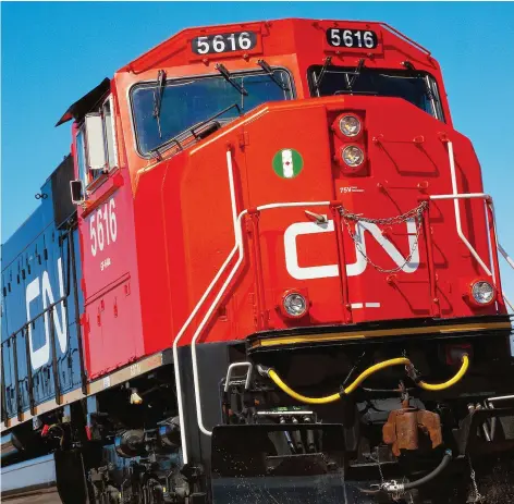  ?? HO/CANADIAN NATIONAL RAILWAY COMPANY ?? Canadian National Railway Co., the country’s biggest railroad, is about 80 per cent through a capacity expansion that’s part of a capital spending program for 2018.