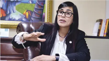  ?? JOSÉ ALBERTO MALDONADO / LISTÍN DIARIO ?? Procurador­a de Cortes. Olga Diná Llaverías asumió la Dirección Nacional de Niños, Niñas y Adolescent­es.