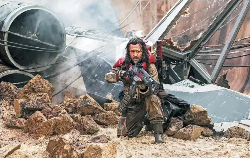  ?? PHOTOS PROVIDED TO CHINA DAILY ?? Chinese actor/director Jiang Wen plays the role of Baze Malbus in the latest Star Wars franchise Rogue One: A Star Wars Story.