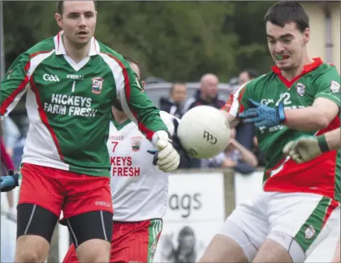  ??  ?? James Butler, right, has been instrument­al in Glen Emmets journey to the final.