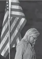  ?? ALEX WONG/ GETTY IMAGES ?? Rep. Liz Cheney, R- Wyo., departs Jackson after speaking to supporters about her primary loss Tuesday night.