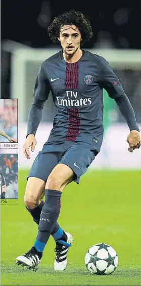  ?? FOTO: GETTY ?? Adrien Rabiot quiere salir del PSG y su voluntad es jugar en el Barça