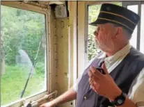  ?? BILL RETTEW JR. — DIGITAL FIRST MEDIA ?? Conductor Joe Wilton is the man in charge at the West Chester Railroad’s “tourist train.”
