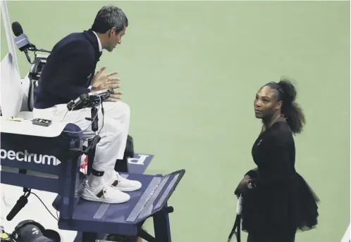  ??  ?? 0 Carlos Ramos was accused of sexism by Serena Williams following the US Open final which Williams lost to Naomi Osaka.