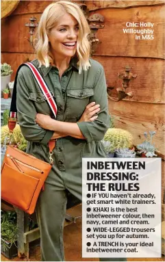  ??  ?? Chic: Holly Willoughby in M&S