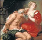  ?? CEDOC ?? ARTE. En esta obra de Rubens sobre Cimón y su hija, “el pecho adquiere otro sentido, ni infantil ni erótico, virtuoso”.