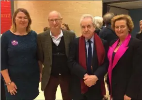  ??  ?? Elizabeth Whyte, Billy Roche, John Banville and Barbara Jones.