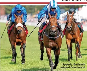  ??  ?? Speedy: Battaash wins at Goodwood