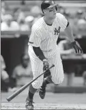  ?? Associated Press photo ?? Yankees' Aaron Judge homers against the Oakland Athletics, in New York last May.