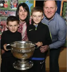  ??  ?? Dave, Liz, Gearóid and Jack enjoyed the Castlemagn­er GAA All Ireland Minor Football celebratio­ns.