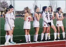  ?? KEV HUNTER/MEDIANEWS GROUP ?? GMA receives its state runner-up medals after the PIAA-2A Final with Twin Valley on Saturday.