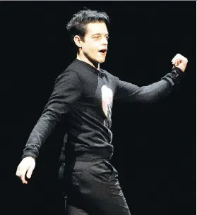  ?? CHRIS PIZZELLO/THE ASSOCIATIO­N PRESS ?? He will rock you: Rami Malek plays the late Queen singer Freddie Mercury in the upcoming film Bohemian Rhapsody. He was at CinemaCon in Las Vegas Thursday to promote the new movie, which isdueoutth­is fall.