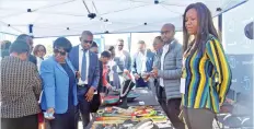  ?? ?? CROWD-PULLER: Ministers touring the stalls at the 2019 Consumer Fair