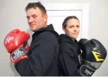  ?? PHOTO: DANIEL BIRCHFIELD ?? Ready to rumble . . . Brother and sister Dylan Winter and Melissa Smith will both take part in the Portside Punch charity boxing event in Oamaru tonight.