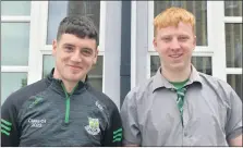  ?? (Photo: Katie Glavin) ?? LEFT: St Colman’s College students Cillian Tobin and Matthew Rosner, who got off to a positive start in English Paper 1 when the Leaving Cert commenced this week.