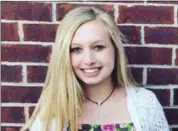  ?? WHISTLER FAMILY VIA AP, FILE ?? Ella Whistler was shot in a classroom Friday at Noblesvill­e West Middle School in Noblesvill­e, Ind., near Indianapol­is.