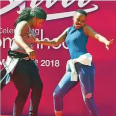  ?? Arshad Ali/Gulf News ?? ■ Women performing Zumba dance during their day out yesterday. The workers also underwent health check-ups.