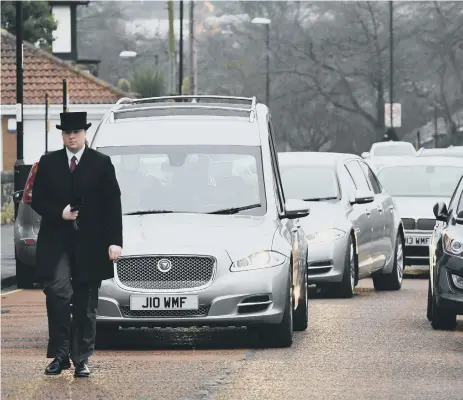  ??  ?? Funeral of Liam Rogerson at St. Michael’s RC Church, Houghton