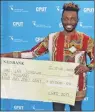  ??  ?? HAPPINESS: CPUT student Christian Songwa had R10 000 raised for him by fellow students.