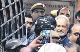 ?? RAJ K RAJ/HT PHOTO ?? Christian Michel leaves after being produced at a CBI court in New Delhi on Wednesday.