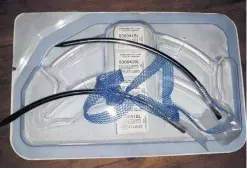  ??  ?? A surgical mesh kit similar to the ones which have been used