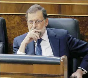  ?? Ansa ?? Rigore flessibile Mariano Rajoy, leader del Partito popolare al governo