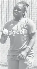  ??  ?? Right-armer Akeira Peters gets ready to send down a delivery during the ongoing West Indies Women’s training camp at the Ageas Bowl. (Photo courtesy CWI Media)