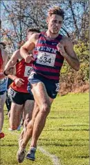  ?? Courtesy of Penn Athletics ?? Guilderlan­d High graduate Noah Carey of Penn qualified for the NCAA meet in 30:17.8.