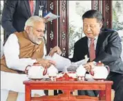  ??  ?? Prime Minister Narendra Modi with Chinese President Xi Jinping in Wuhan, China in April 2018, when the first informal summit between the two leaders took place. PTI PHOTO/PIB