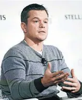  ?? CHRIS PIZZELLO/INVISION 2016 ?? Matt Damon and his family have been staying in the Dalkey suburb of Dublin during lockdown in Ireland.