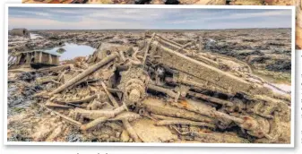  ??  ?? The T remains of shipwrecks on Tusker Rock