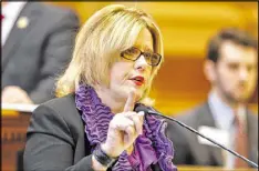  ?? AJC 2015 ?? State Sen. Renee Unterman, R-Buford, says, “I purposely have kept an arm’s length from the Chamber.” A task force deputized by the Georgia Chamber is expected to unveil choices for expanding Medicaid rolls in Georgia under Obamacare.