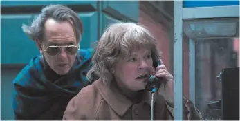  ?? CITIZEN NEWS SERVICE PHOTO BY MARY CYBULSKI, FOX SEARCHLIGH­T ?? Richard E. Grant and Melissa McCarthy in Can You Ever Forgive Me?