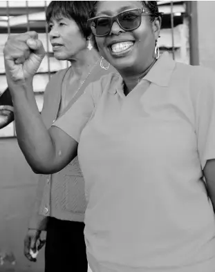  ?? FILE ?? Angela Brown Burke is seen here with Portia Simpson Miller, predecesso­r MP of St Andrew South West.