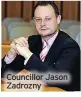  ?? ?? Councillor Jason Zadrozny