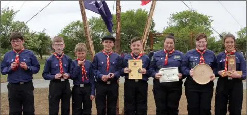  ??  ?? Davidstown were 3rd in the Shield event (from left): Patrick Ivory, Damien Walsh, Patrick Holohan, Ben Collins, Kyle Delaney, Deanne Skerritt, Sarah Boyce and Paige Mitchell.