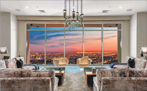  ?? Photograph­s by Michael McNamara and Jason Speth ?? CALLED THE “Mansion in the Sky,” Matthew Perry’s Century City penthouse has about 9,300 square feet of living space.