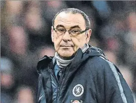  ?? FOTO: GETTY ?? Sarri no acaba de convencer al mando del Chelsea, que hoy se mide al Malmö