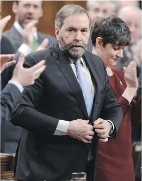  ??  SEAN KILPATRICK/THE CANADIAN PRESS ?? NDP Leader Tom Mulcair wants us to believe NATO’s leadership against ISIL is necessary and possible, when neither is true, writes columnist Terry Glavin.