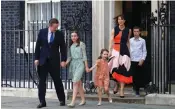  ??  ?? Outgoing PM David Cameron, his wife Samantha and their children Nancy, Florence and Elwen, ( from left) leave 10 Downing Street, London, on Wednesday.