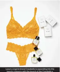  ??  ?? Luxury Lingerie brand Cosabella is expanding into the beauty category with the launch of the Cosabella x
Litoralle Aromatica No 1 SOLE fragrance.