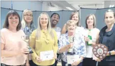  ??  ?? Canterbury and District Netball League winners Canterbury, and right, Black Jacks, the Division 1 champions