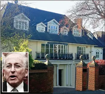  ??  ?? Transfer: The luxury property housing the apartment formerly owned by Lord Janner, inset