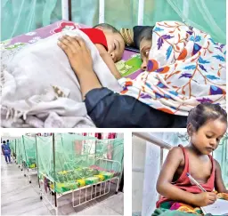  ??  ?? Several children are undergoing treatment for fever at Institute of Child Health (ICH) in Egmore. Sources in the civic body said that more than 500 persons, mostly children, have been affected by dengue in the city